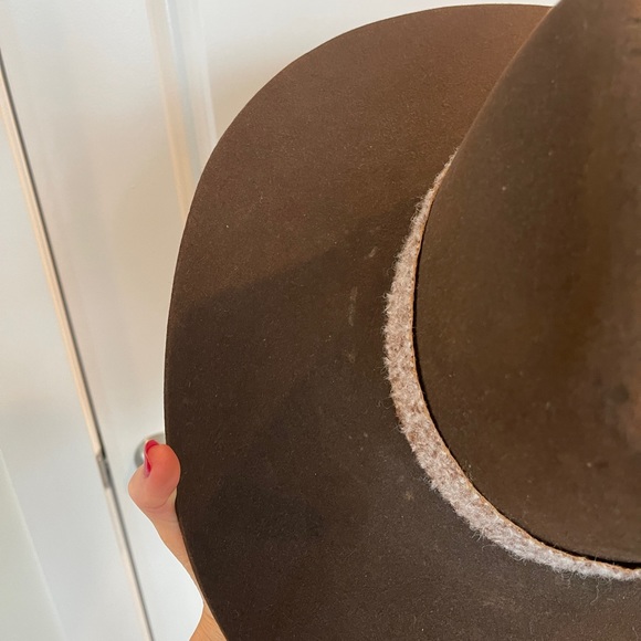 Vintage Stetson hat tall brim dark brown cowboy hat - Picture 10 of 10
